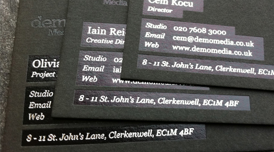 demoMedia Business Cards